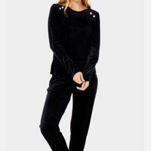 Lilly Pulitzer Tressa Velour Sweatshirt Onyx size medium